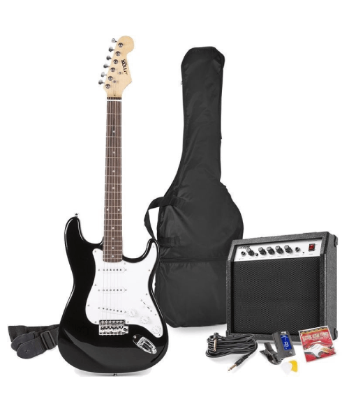 MAX GIGKIT PACK ΗΛΕΚΤΡΙΚΗΣ ΚΙΘΑΡΑΣ ΜΕ ΕΝΙΣΧΥΤΗ ΣΕ ΜΑΥΡΟ